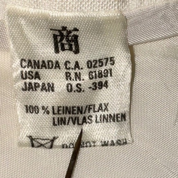 VTG Escada Linen Blazer Womens 40 Coat White Pockets Designer Chic Pearl Buttons - Picture 12 of 16